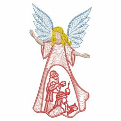 Rippled Nativity Angel 07(Md) machine embroidery designs