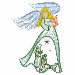 Rippled Nativity Angel 08(Md) machine embroidery designs