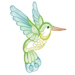 Colorful Rippled Hummingbirds 01(Md) machine embroidery designs