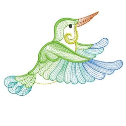 Colorful Rippled Hummingbirds 02(Sm) machine embroidery designs