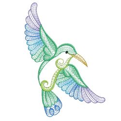 Colorful Rippled Hummingbirds 03(Md) machine embroidery designs