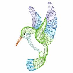 Colorful Rippled Hummingbirds 06(Lg) machine embroidery designs