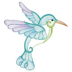 Colorful Rippled Hummingbirds 07(Sm) machine embroidery designs