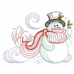 Rippled Winter Snowman 01(Md) machine embroidery designs