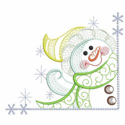 Rippled Winter Snowman 02(Lg) machine embroidery designs