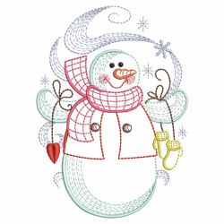 Rippled Winter Snowman 04(Lg) machine embroidery designs