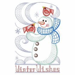 Rippled Winter Snowman 05(Lg) machine embroidery designs