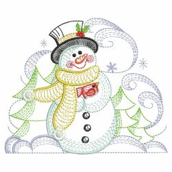 Rippled Winter Snowman 06(Md) machine embroidery designs