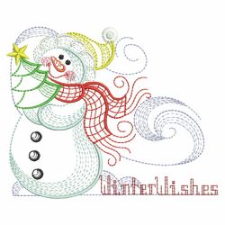 Rippled Winter Snowman 07(Sm) machine embroidery designs