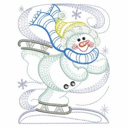 Rippled Winter Snowman 08(Md) machine embroidery designs