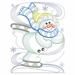 Rippled Winter Snowman 08(Sm) machine embroidery designs