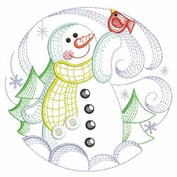 Rippled Winter Snowman 09(Md) machine embroidery designs