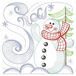 Rippled Winter Snowman 10(Sm) machine embroidery designs