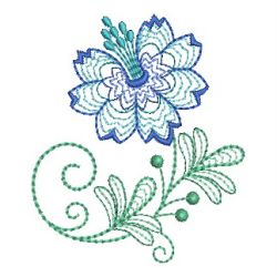 Rippled Colorful Flowers 02 machine embroidery designs