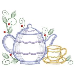 Vintage Tea Time 1 03(Lg) machine embroidery designs