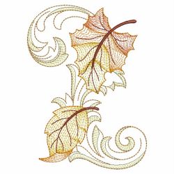 Rippled Autumn Leaves 01(Sm) machine embroidery designs