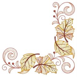 Rippled Autumn Leaves 02(Md) machine embroidery designs