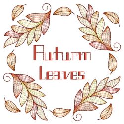 Rippled Autumn Leaves 05(Md) machine embroidery designs