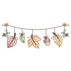 Rippled Autumn Leaves 11(Sm) machine embroidery designs