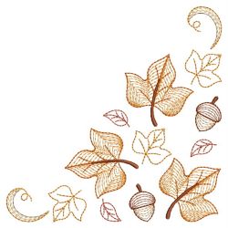 Rippled Autumn Leaves 12(Md) machine embroidery designs