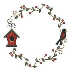 Primitive Wreath 07 machine embroidery designs