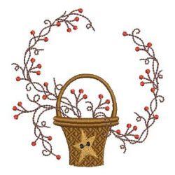 Primitive Wreath 09 machine embroidery designs