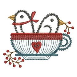 Folk Art Bird 06 machine embroidery designs