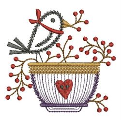 Folk Art Bird 07 machine embroidery designs