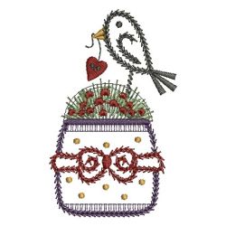 Folk Art Bird 09 machine embroidery designs