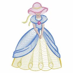 Rippled Sunbonnets 04(Lg) machine embroidery designs