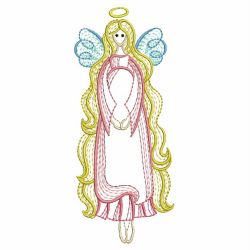 Rippled Long Hair Angel 01(Lg) machine embroidery designs