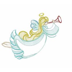 Rippled Long Hair Angel 03(Lg) machine embroidery designs