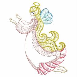 Rippled Long Hair Angel 05(Lg) machine embroidery designs