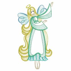Rippled Long Hair Angel 07(Md) machine embroidery designs