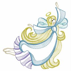 Rippled Long Hair Angel 09(Md) machine embroidery designs