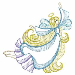 Rippled Long Hair Angel 09(Lg) machine embroidery designs