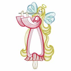 Rippled Long Hair Angel 10(Lg) machine embroidery designs