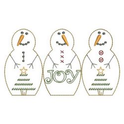 Vintage Folk Art Snowman(Lg) machine embroidery designs