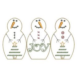 Vintage Folk Art Snowman 01(Md) machine embroidery designs