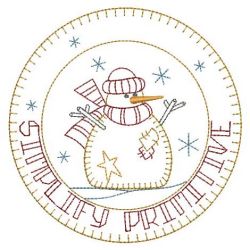 Vintage Folk Art Snowman 07(Lg)