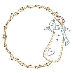 Vintage Folk Art Snowman 08(Sm) machine embroidery designs