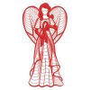 Redwork Rippled Angels 07(Lg)