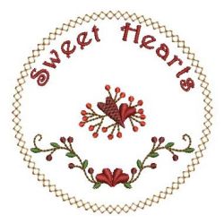 Primitive Sweet Hearts 10 machine embroidery designs