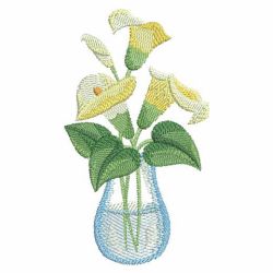Watercolor Calla Lily 05(Md) machine embroidery designs