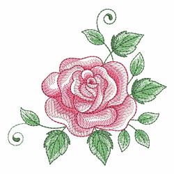 Sketched Roses machine embroidery designs