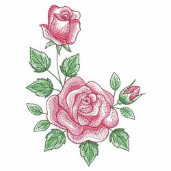 Sketched Roses 03 machine embroidery designs