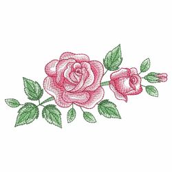 Sketched Roses 09 machine embroidery designs