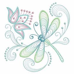 Rippled Dragonfly 02(Lg) machine embroidery designs