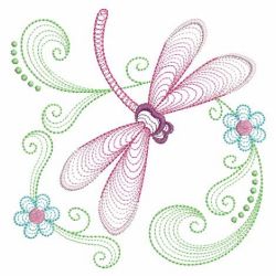 Rippled Dragonfly 04(Md) machine embroidery designs