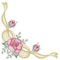 Rippled Heirloom Roses 05(Lg) machine embroidery designs